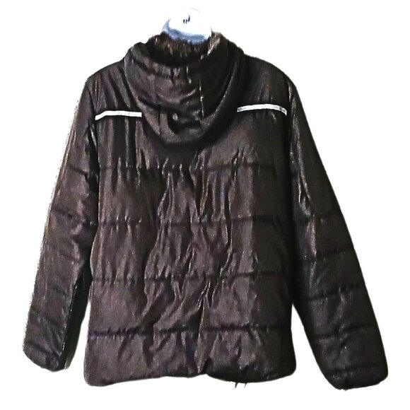 Swiss Tech Puffer Jacket Boys XXL Black Insulated Sherpa Lined Hood Pocket Youth - Picture 3 of 8